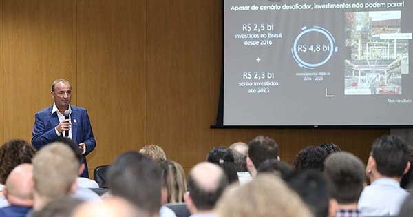 Philipp Schiemer, presidente da Mercedes-Benz do Brasil & Daimler Latin America. (Imagem: Cleber Gomes/ACIJ)